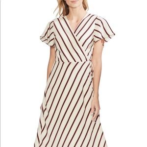 EUC Vince Camuto Caravan Stripe Wrap Dress Sz. L